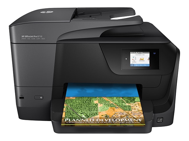 HP OfficeJet Pro 8710 Wireless All-in-One Printer with 2.65â€� CGD Touchscreen, Fax, ADF, 2-Sided Printing & 250 Page Cassette
