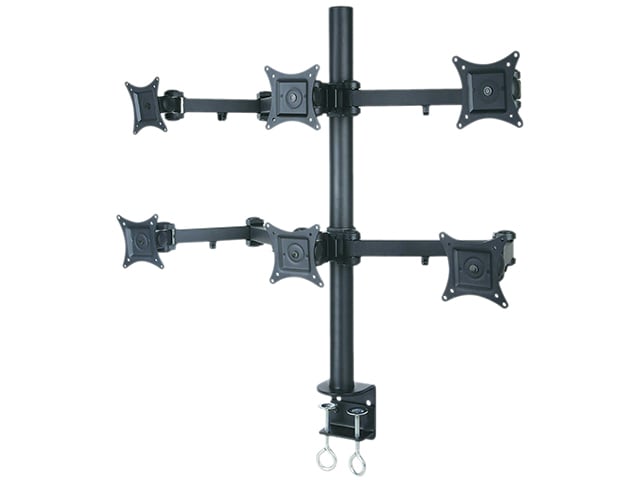 TygerClaw LCD6016BLK 6-Arm Desk Mount for 13" to 24" Monitors