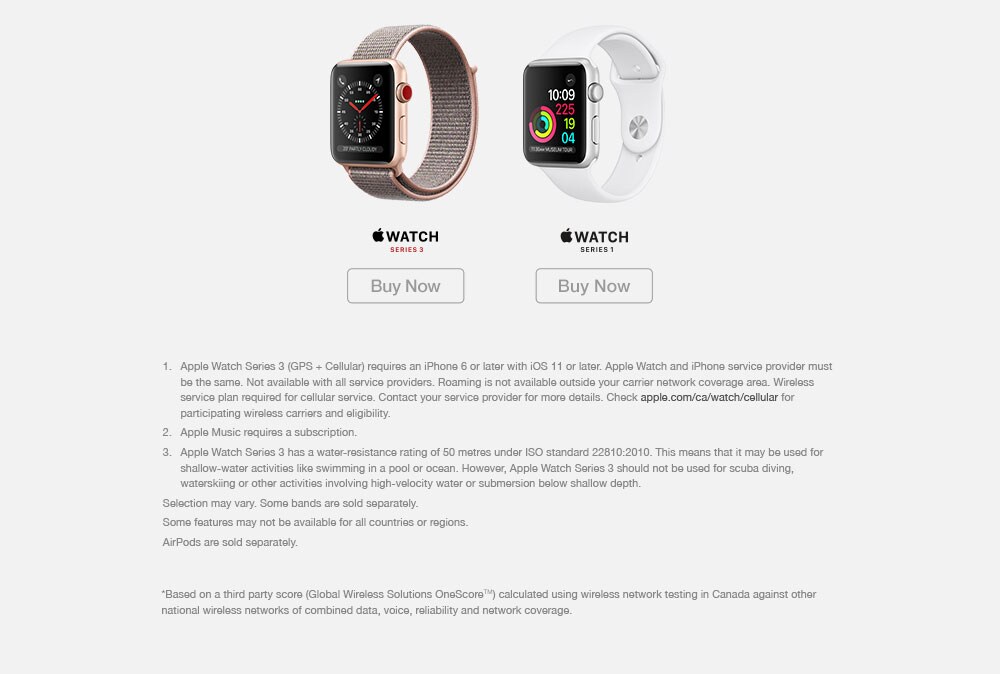 Apple Watch Series 3 Technical Specifications