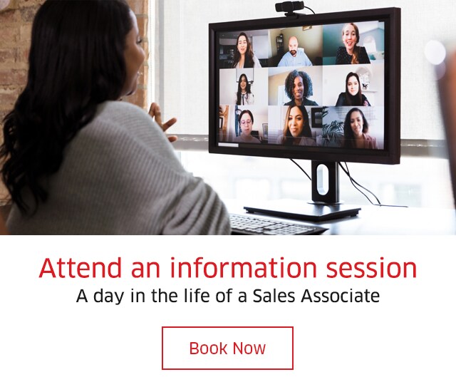 Attend an information session A day in the life of a Sales Asscociate  Book Now