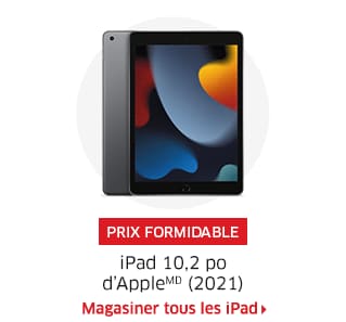 PRIX FORMIDABLE  iPad 10,2 po d’AppleMD (2021)  Magasiner tous les iPad