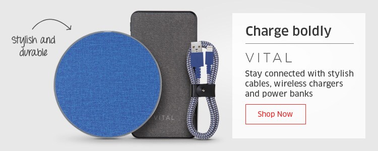 Charge boldly NEW Stay connected with stylish cables, wireless chargers and power banks