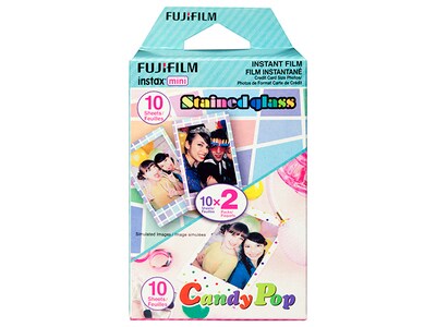 Pellicule Instax Mini « Party » de Fujifilm - Emballage double (20 pellicules)