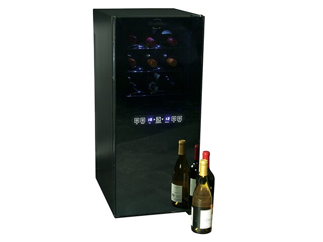 zones de temp/érature 5-18 /°/Écran tactile r/éfrig/érateur de vin Display4top Refroidisseur de vin 18 bouteilles R/éfrig/érateur noir 53L