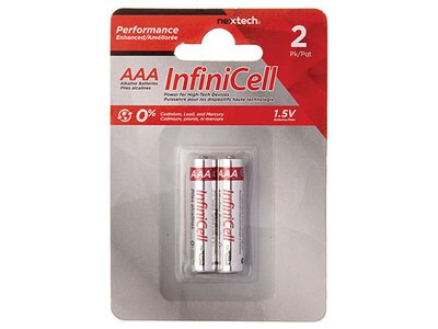 InfiniCell AAA Alkaline Battery - 2-Pack