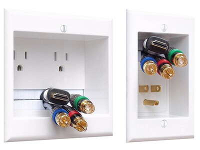 PowerBridge TWO-CK In-Wall Power Cable Management Dual Gang Outlet
