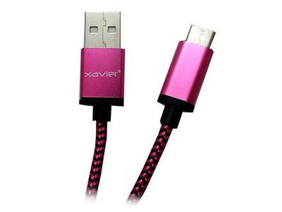 Câble USB C à USB A de 1,8 m (6 pi) professionnel de Xavier - rose