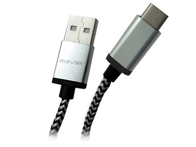Câble USB C à USB A de 1,8 m (6 pi) professionnel de Xavier - argenté