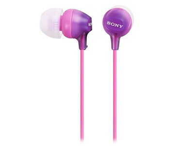 Sony MDR-EX15LPV In-Ear Wired Earbuds - Purple