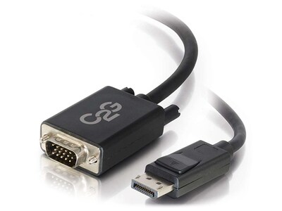 C2G 54332 1.8m (6') DisplayPort Male to VGA Male Active Adapter Cable - Black