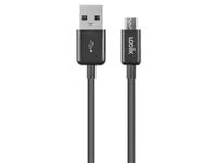 LOGiiX Sync & Charge Shortie MicroUSB Cable 30cm - Black