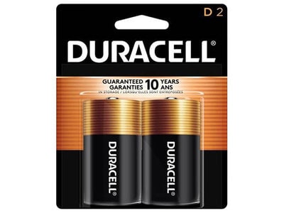 Duracell Coppertop D Batteries - 2 Pack