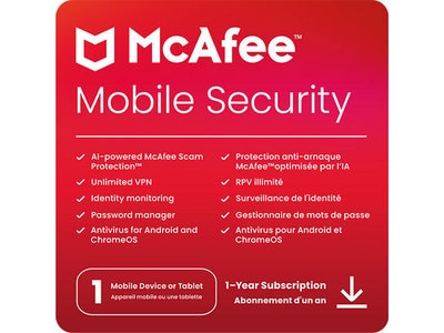 McAfee Mobile Security for Android & iOS - 12-Month Subscription (Digital Download)