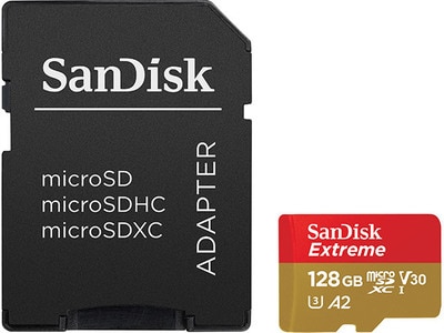 Carte mémoire Extreme® microSDXC™ UHS-I de SanDisk de 128 Go avec  adaptateur