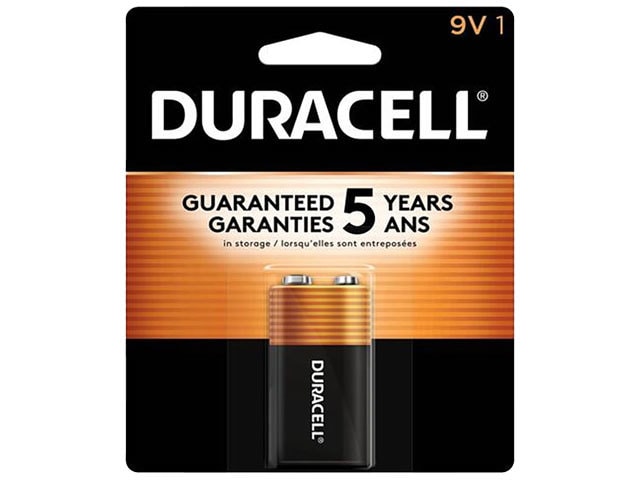 Duracell Coppertop 9V Alkaline Batteries - 1 Pack