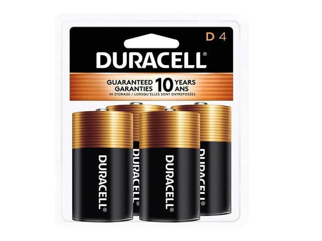 Duracell Coppertop D Batteries - 4 Pack