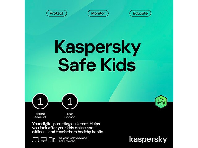 Image of Kaspersky Safe Kids, 12-Month Subscription, 1 person PC/MAC Download