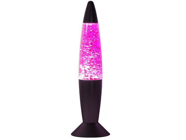 Merkury Innovations 14" LED Glitter Lamp Silver Base - Pink