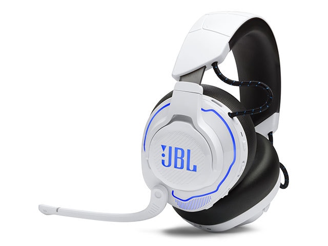 Casque de jeu sans fil de console Quantum 910P de JBL pour PS5 - Blanc et bleu