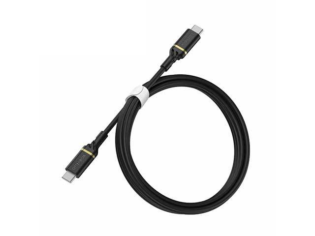 Image of OtterBox 1.2m (4’) Charge & Sync USB-C-to-USB-C Fast Charge Cable - Black